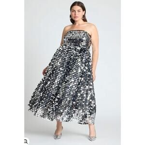 Eloquii Paillette Dress With Big Skirt Size 22 NWT